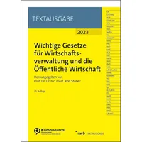Nwb Verlag Wichtige Gesetze für Wirtschaftsverwaltung und die Öffentliche