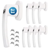 Monzana Fenstergriff 8er-Set weiß abschließbar