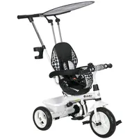 Homcom 6-in-1 Dreirad mit Schubstange, Kinderdreirad mit Sonnendach, Verstellbar