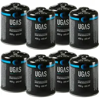 GORANDO 8 x Gaskartusche Butan/Propan - 450g - Universal