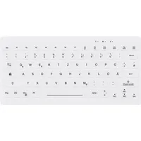 Cherry AK-C4112, Mini, Kabelgebunden, USB, Scherenschalter, QWERTZ, Weiß