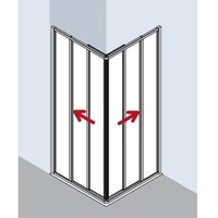 Kermi Ibiza 2000 Eckeinstieg mit Gleittüren 90 x 185