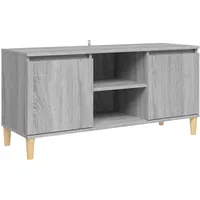 VidaXL TV-Schrank mit Massivholz-Beinen Grau Sonoma 103,5x35x50 cm