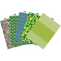 DecoPatch Décopatch Großpackung mit 100 Blatt Décopatch-Papier (30x40cm), grün