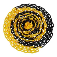 Relaxdays Absperrkette in Schwarz und Gelb