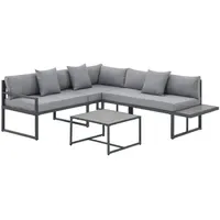 Juskys St. Tropez Lounge-Set Dunkelgrau