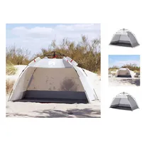 VidaXL Strandzelt 2 Personen Grau Quick Release Wasserdicht