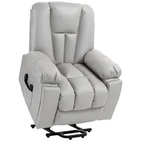 Homcom Fernsehsessel mit Aufstehhilfe Elektrisch, Relaxsessel mit Liegefunktion, Vibrationsmassage,
