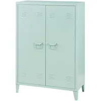 [en.casa] Metallschrank Oripää 110x75x33 cm Pastellgrün