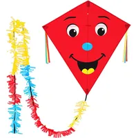 Wolkenstürmer Kinderdrachen Eddy Smile (rot), Einleinerdrachen - flugfertig inkl.