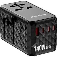 Verbatim UTA-10 GaN III Universal-Reiseadapter schwarz (32125)