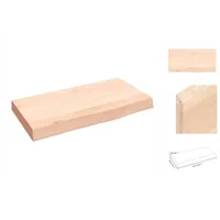 VidaXL Wandregal 40x20x4 cm Massivholz Eiche Unbehandelt