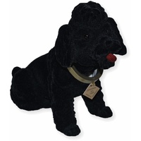 RAKSO Wackel Figur Hund Pudel schwarz Wackelfigur H 20,5