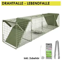 Petigi Tierfalle Lebendfalle Marderfalle Drahtfalle Grün 120 x 29