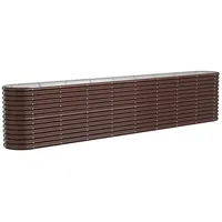 VidaXL Hochbeet Pulverbeschichteter Stahl 332x40x68 cm Braun - Vidaxl