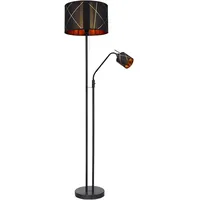 GLOBO LED Stehlampe mit Leselampe Deckenfluter dimmbar mit Fernbedienung,