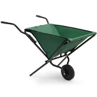 Relaxdays Schubkarre faltbar HxBxT:66x64x112cm, Stahl Polyester 56l, bis 30kg,