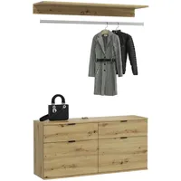 MID.YOU Projekt X Garderobenkombination 121x62x34 braun