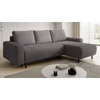 M-punkt Wohnlandschaft Ecksofa RIMINI Cord Grau