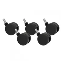 KADIMA DESIGN Weichbodenrollen | 5er-Set, Schwarz, 5er Pack, 60