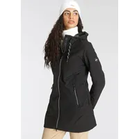 POLARINO Softshellmantel Winddicht, wasserabweisend und atmungsaktiv Gr. 46, schwarz,