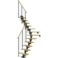 DOLLE Mittelholmtreppe Dublin Ahorn Anthrazit GH bis 270 cm