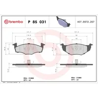 Brembo Bremsbelagsatz, Scheibenbremse