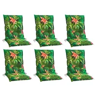GO-DE Stuhlauflagen Mittellehner 6er Set TROPICAL, Grün - Mittellehner