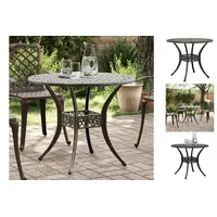 VidaXL Gartentisch Bronzen Ø90x75 cm Aluminiumguss
