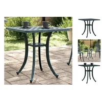 VidaXL Gartentisch Grün 53x53x53 cm Aluminiumguss - Grün