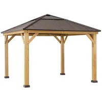 Sunjoy Zedernholz Gazebo pirin - 336cm x 336cm,
