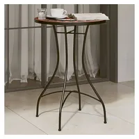 VidaXL Mosaik-Bistrotisch Terrakottarot und Weiß Ø50x70 cm Keramik