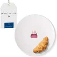 Villeroy & Boch Frühstücksteller Happy Birthday 21 cm rot/weiß