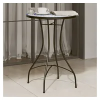 VidaXL Mosaik-Bistrotisch Blau und Weiß Ø50x70 cm Keramik