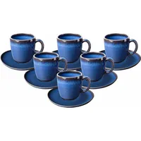Villeroy & Boch Kaffeetasse mit Untertasse 0,19 l Blau