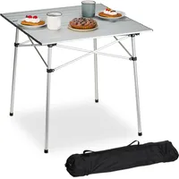 Relaxdays Klapptisch, Aluminium, - Silber