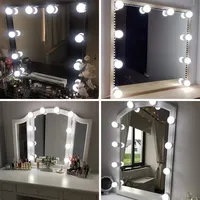 Foeska Led Spiegelleuchte, Hollywood Stil 10 Dimmbar Schminklicht 6000K