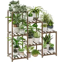 Bamworld Pflanzenständer Blumenständer Pflanzenregal Indoor Outdoor für 7 Etagen