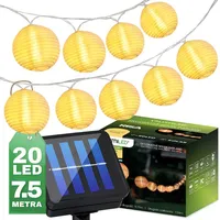Lumiled Solar außen 20x LEDs 7,6 M Solarlichterkette Außenleuchte
