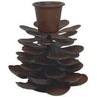 FTWdesign Tannenzapfen Kerzenhalter aus Metall