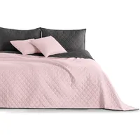 DecoKing 32862 Tagesdecke 170 x 210 rosa Graphit anthrazit
