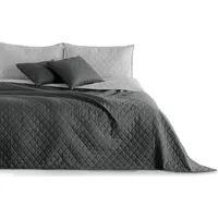 DecoKing Tagesdecke Bettüberwurf mit Uni Wendedesign Zweiseitige Tagesdecke Wohndecke,