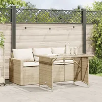 VidaXL Garten-Essgruppe 2-tlg. Beige