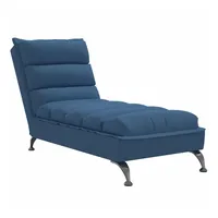 VidaXL Chaiselongue mit Kissen Blau Stoff