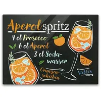 Speecheese Schneidebrett Aperol Spritz Cocktail-Rezept Schneidebrett aus Glas in