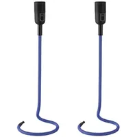 Just light. Tischlampe blau Tischleuchte Beistelllampe Textil Retro Wohnzimmerlampe,