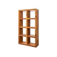 MASSIVMOEBEL24.DE Regal CUBUS Akazie 96x35x174 honig lackiert OXFORD #0336
