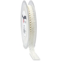 Präsent Geschenkband Spitze matt weiß 15,0 mm x 15,0