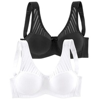 Nuance Soft-BH Damen weiß+schwarz Gr.80B