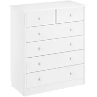 Erst-Holz Kommode weiß Sideboard Anrichte Kiefer massiv 2+4 Schubladen